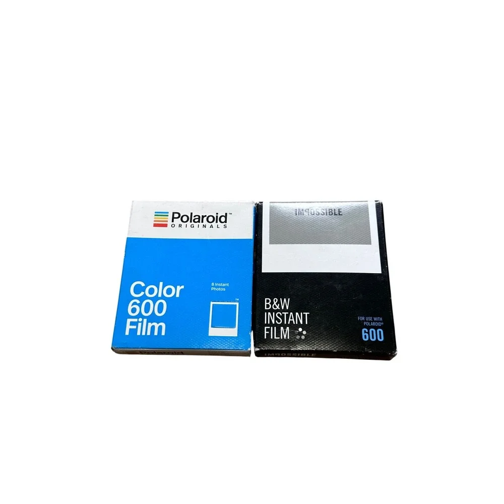 Polaroid Originals Color 600 Film & Impossible B&W Instant Film 2 Pack Bundle